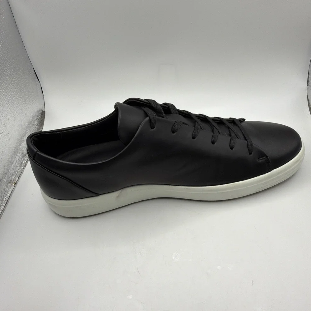 ECCO Soft 7 Men's Black Leather Shoes 470794 01001 Size EU 44 US 10-10.5 NEW